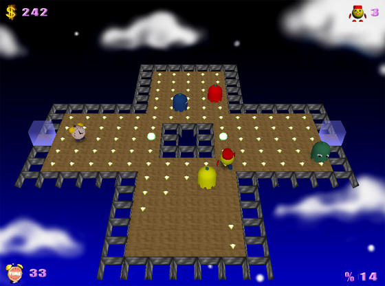 PacMan Adventures 3D is a modern remake of classic arcade game Pac Man.